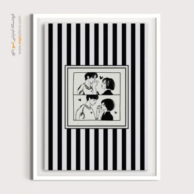 تابلو مینیمال تم مشکی - اسپو دکور