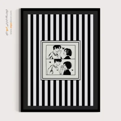 تابلو مینیمال تم مشکی - اسپو دکور