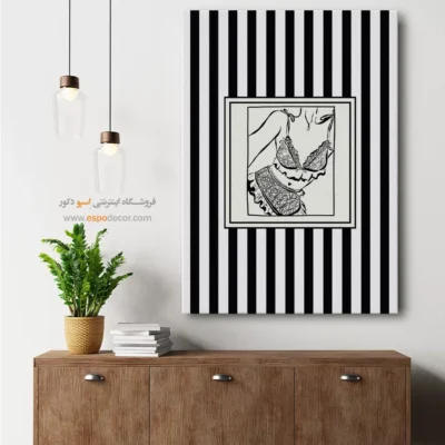 تابلو مینیمال تم مشکی - اسپو دکور
