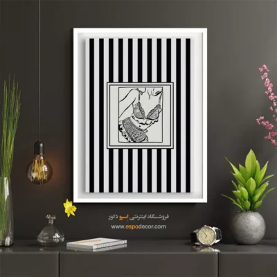 تابلو مینیمال تم مشکی - اسپو دکور