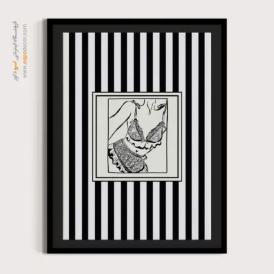 تابلو مینیمال تم مشکی - اسپو دکور