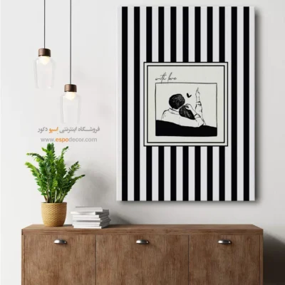 تابلو مینیمال تم مشکی - اسپو دکور