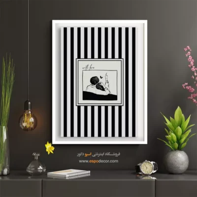 تابلو مینیمال تم مشکی - اسپو دکور