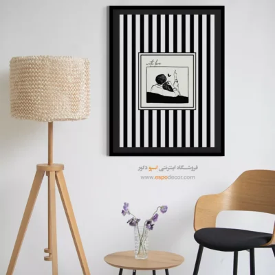 تابلو مینیمال تم مشکی - اسپو دکور