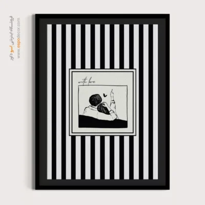 تابلو مینیمال تم مشکی - اسپو دکور