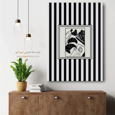 تابلو مینیمال تم مشکی - اسپو دکور