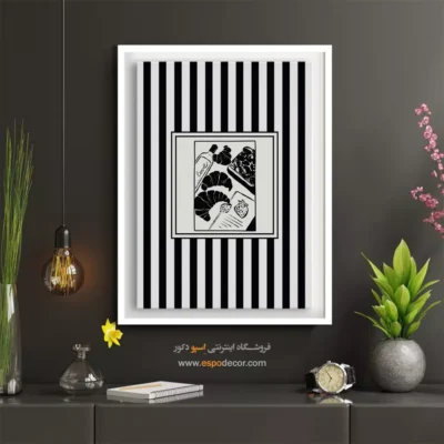 تابلو مینیمال تم مشکی - اسپو دکور