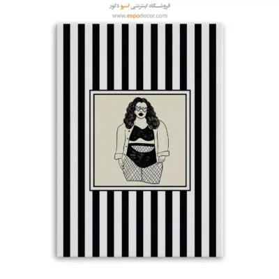 تابلو مینیمال تم مشکی - اسپو دکور