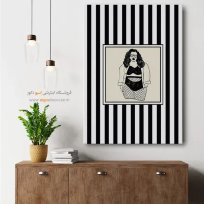 تابلو مینیمال تم مشکی - اسپو دکور