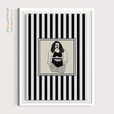 تابلو مینیمال تم مشکی - اسپو دکور