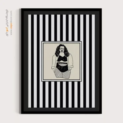 تابلو مینیمال تم مشکی - اسپو دکور