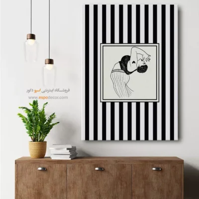 تابلو مینیمال تم مشکی - اسپو دکور