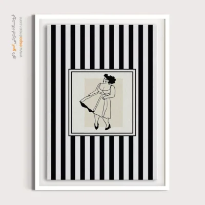 تابلو مینیمال تم مشکی - اسپو دکور