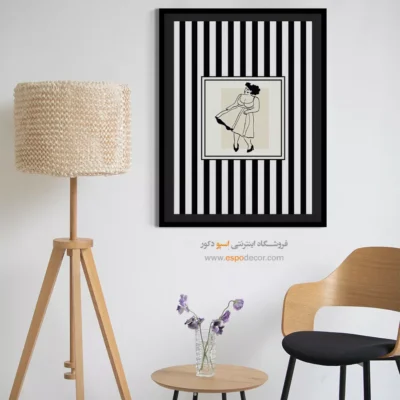 تابلو مینیمال تم مشکی - اسپو دکور
