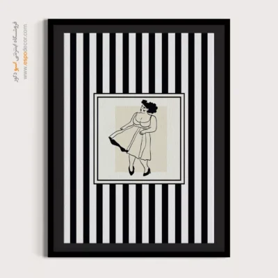 تابلو مینیمال تم مشکی - اسپو دکور