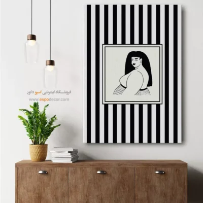 تابلو مینیمال تم مشکی - اسپو دکور