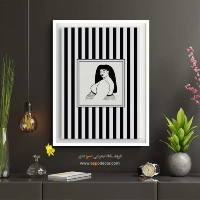 تابلو مینیمال تم مشکی - اسپو دکور