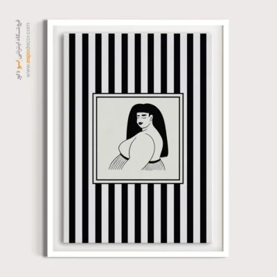 تابلو مینیمال تم مشکی - اسپو دکور