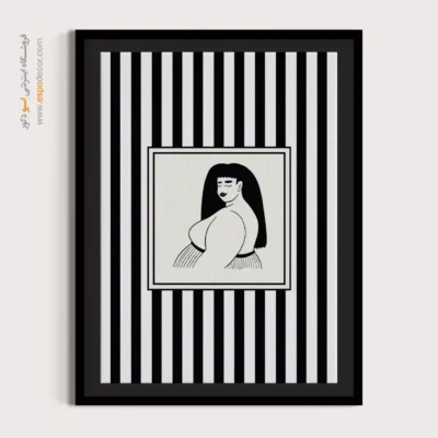 تابلو مینیمال تم مشکی - اسپو دکور