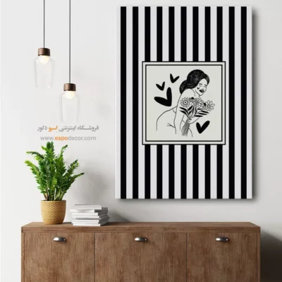 تابلو مینیمال تم مشکی - اسپو دکور