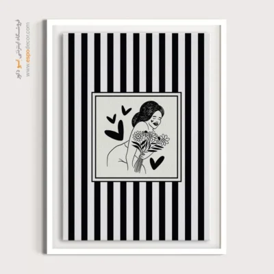 تابلو مینیمال تم مشکی - اسپو دکور