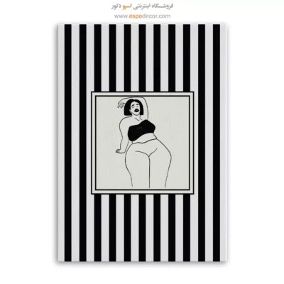 تابلو مینیمال تم مشکی - اسپو دکور