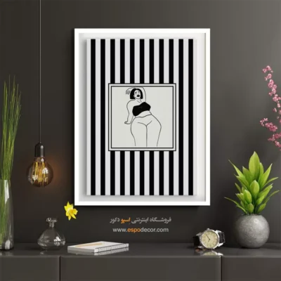 تابلو مینیمال تم مشکی - اسپو دکور