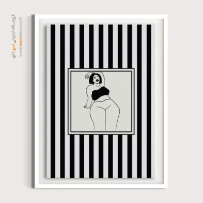 تابلو مینیمال تم مشکی - اسپو دکور