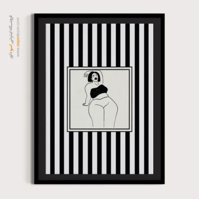 تابلو مینیمال تم مشکی - اسپو دکور