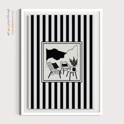 تابلو مینیمال تم مشکی - اسپو دکور