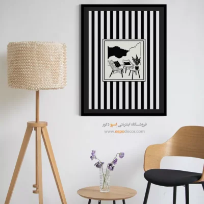 تابلو مینیمال تم مشکی - اسپو دکور