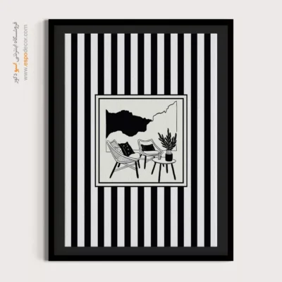 تابلو مینیمال تم مشکی - اسپو دکور