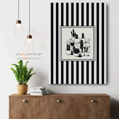 تابلو مینیمال تم مشکی - اسپو دکور