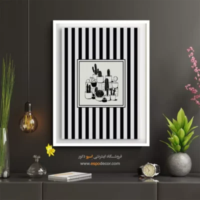 تابلو مینیمال تم مشکی - اسپو دکور