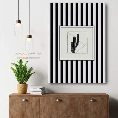 تابلو مینیمال تم مشکی - اسپو دکور