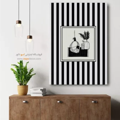 تابلو مینیمال تم مشکی - اسپو دکور