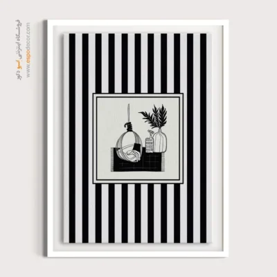 تابلو مینیمال تم مشکی - اسپو دکور