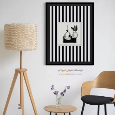 تابلو مینیمال تم مشکی - اسپو دکور