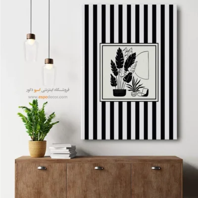 تابلو مینیمال تم مشکی - اسپو دکور