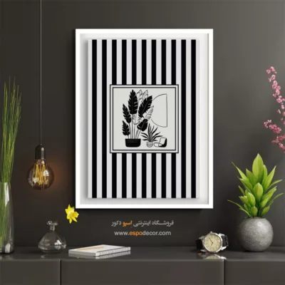 تابلو مینیمال تم مشکی - اسپو دکور