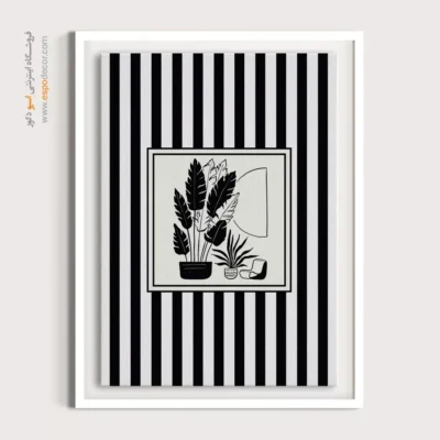 تابلو مینیمال تم مشکی - اسپو دکور