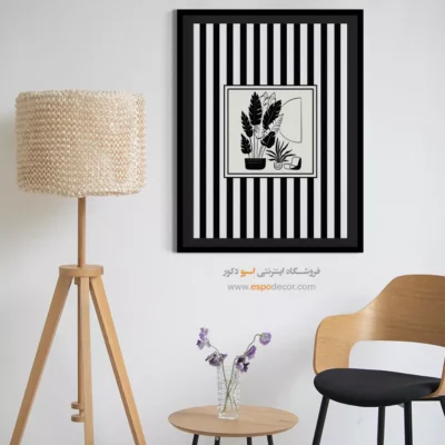 تابلو مینیمال تم مشکی - اسپو دکور
