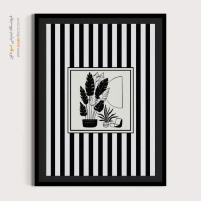 تابلو مینیمال تم مشکی - اسپو دکور
