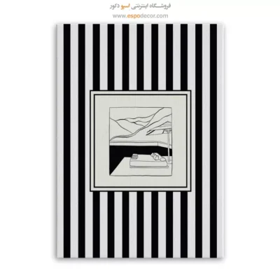 تابلو مینیمال تم مشکی - اسپو دکور