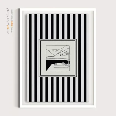 تابلو مینیمال تم مشکی - اسپو دکور