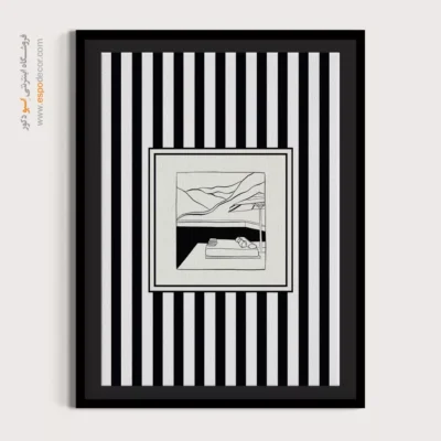 تابلو مینیمال تم مشکی - اسپو دکور