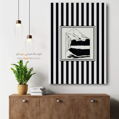 تابلو مینیمال تم مشکی - اسپو دکور