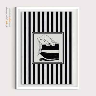 تابلو مینیمال تم مشکی - اسپو دکور