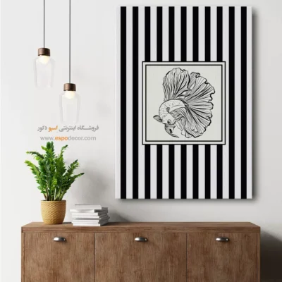 تابلو مینیمال تم مشکی - اسپو دکور