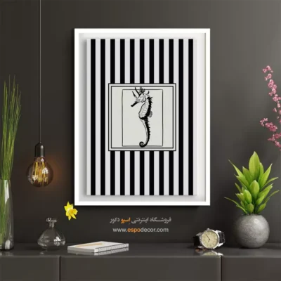 تابلو مینیمال تم مشکی - اسپو دکور